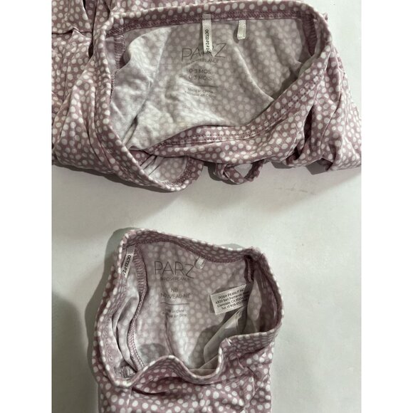 PARZ by Posh Peanut Two Piece Kimono Set in Purple White - Picture 3 of 3